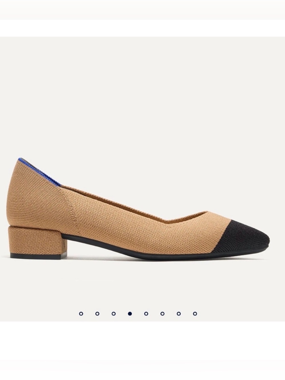 Rothy’s The High Point Wren Captoe Flats 8.5 Camel & Black NIB $190 Retail - Picture 8 of 10